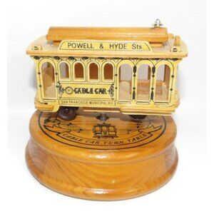 CTC wooden music box San Francisco Cable Car approx 5" tall